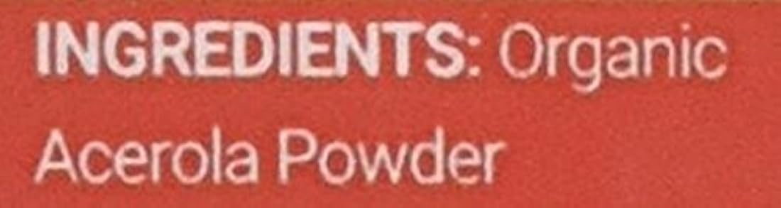 Pura Aceroa Orgánica Acerola Cereza Polvo Natural y Orgánico