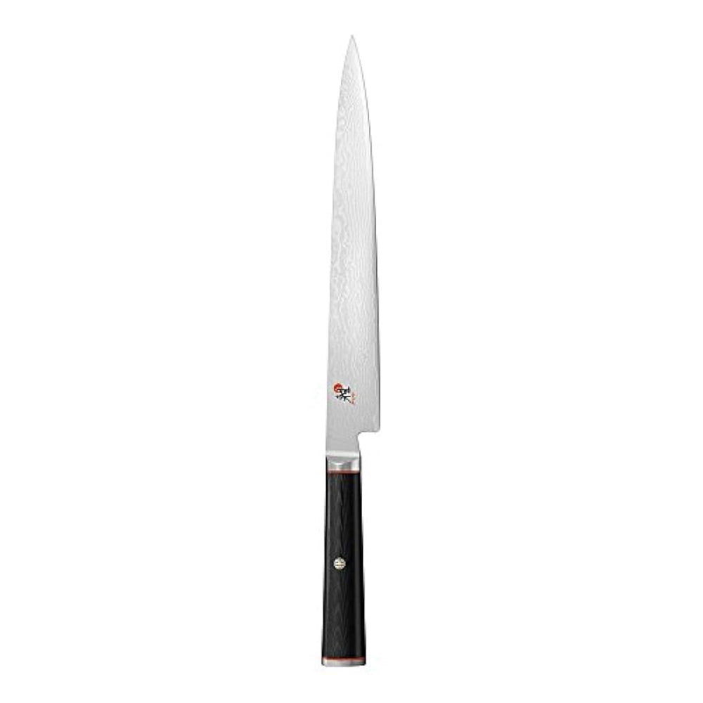 Cuchillo para rebanar, tamaño mediano, negro con acento