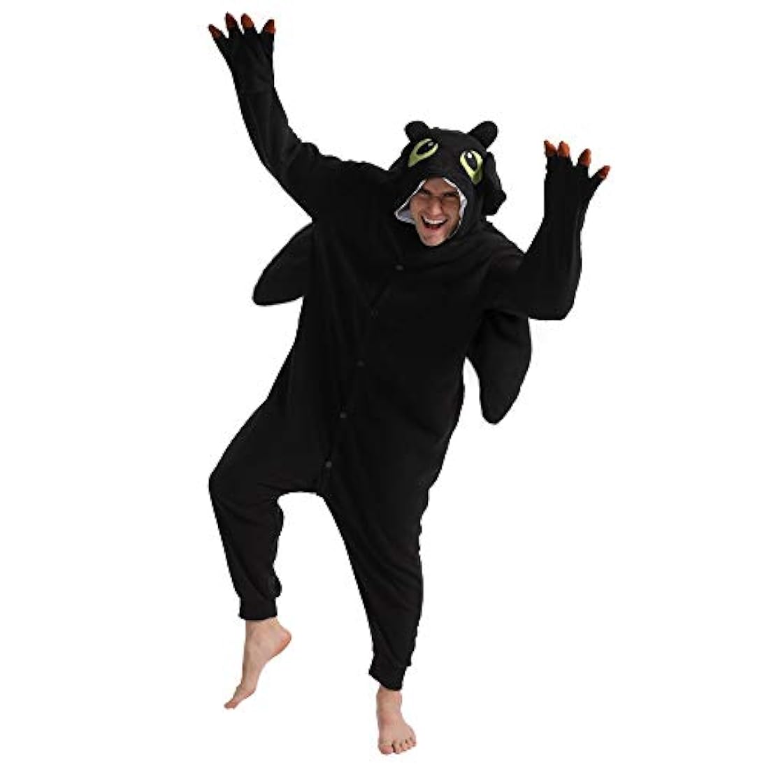 Disfraz de dragón negro para adultos.