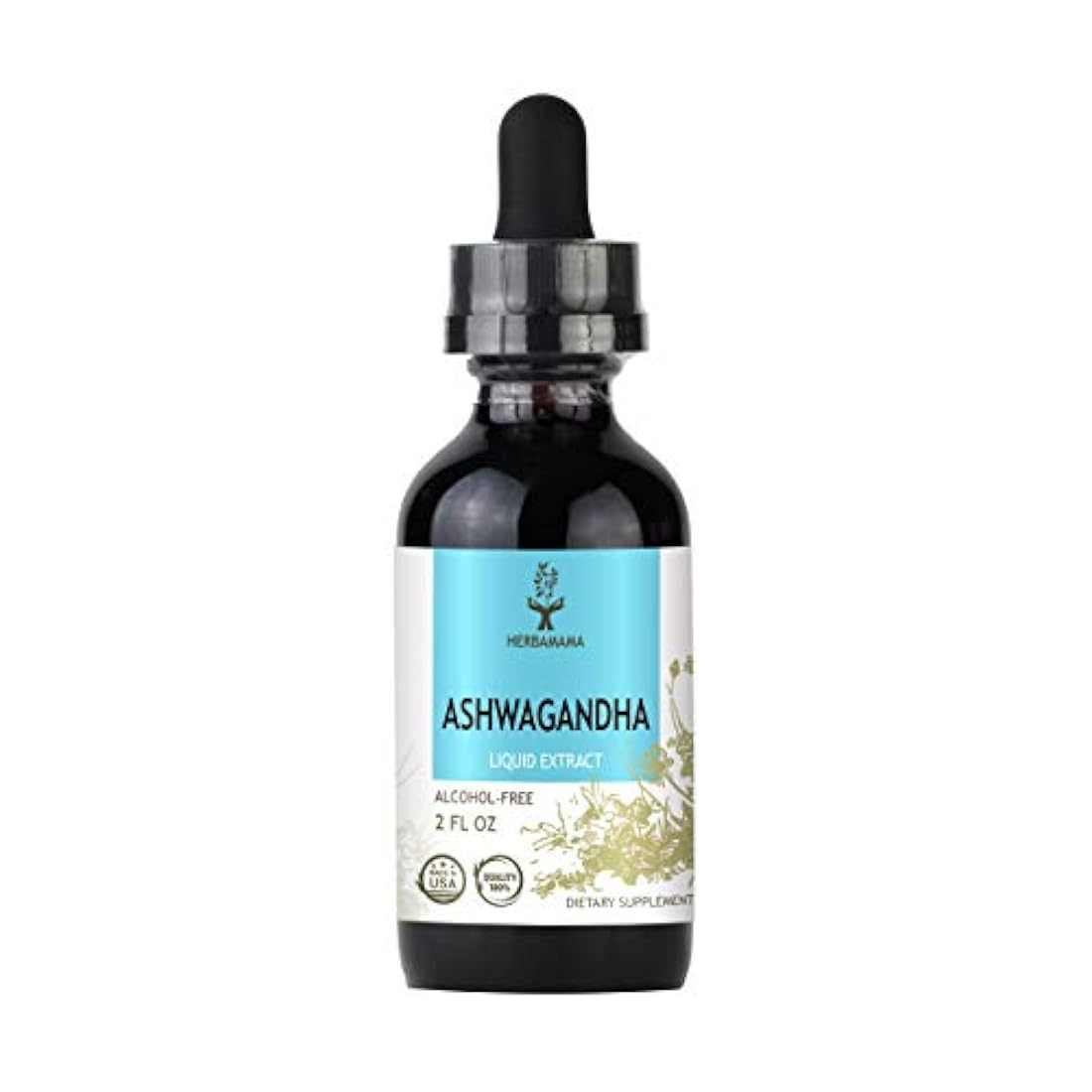 Ashwagandha Extracto de líquido 2 fl oz Raíz de Ashwagandha