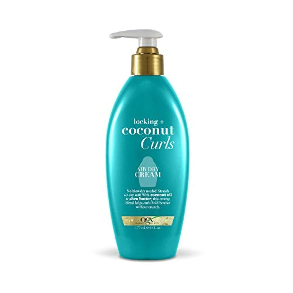 Ogx Rizos de coco con bloqueo de aire,color crema seca, 6 oz