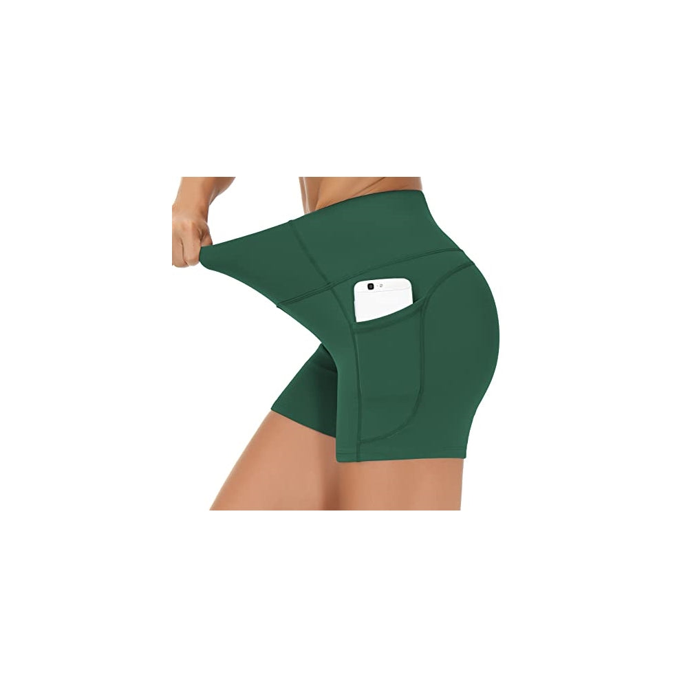 Shorts cortos de yoga para mujer con cintura alta talla M