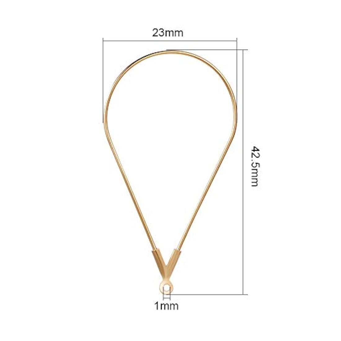 pendientes de aro chapados en oro de 18 quilates