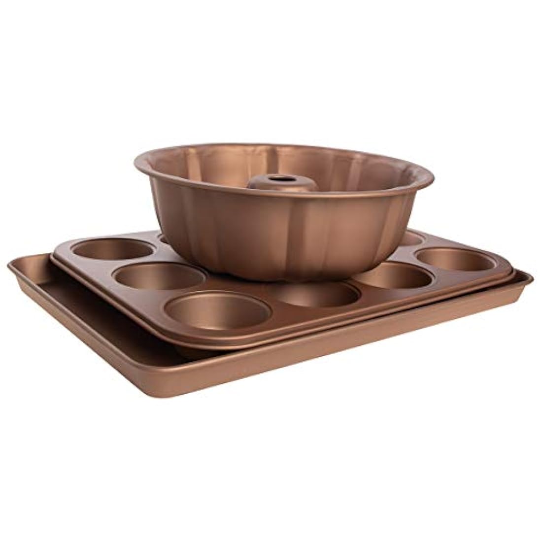 Juego de 3 bandejas antiadherentes para hornear alimentos