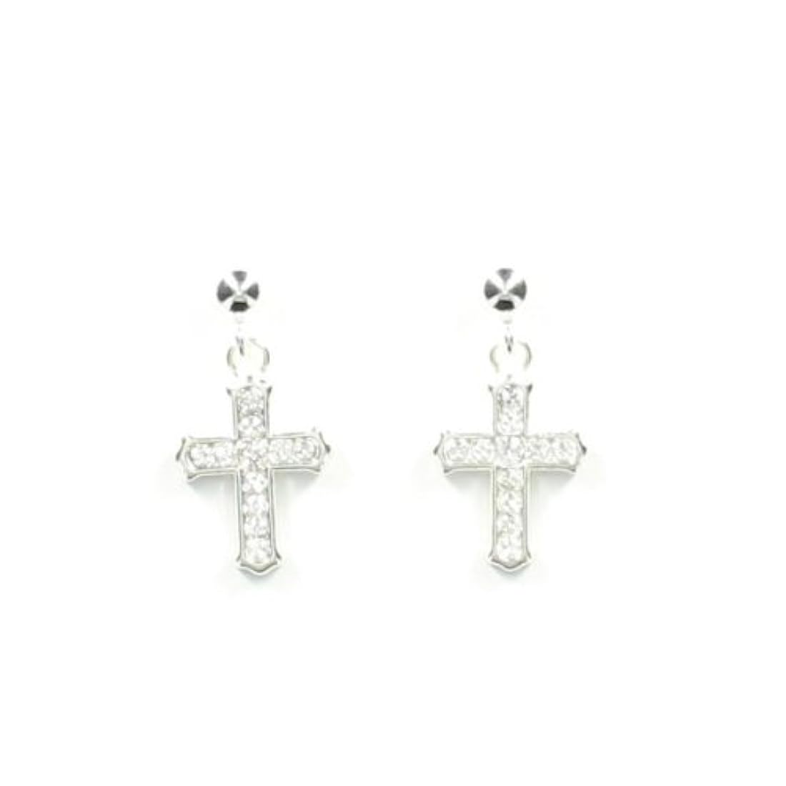 Aretes de cruz para mujer
