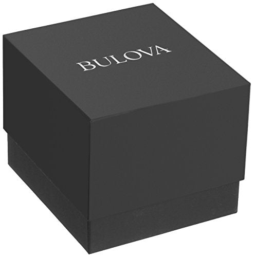 Bulova - Reloj de acero inoxidable con esfera negra