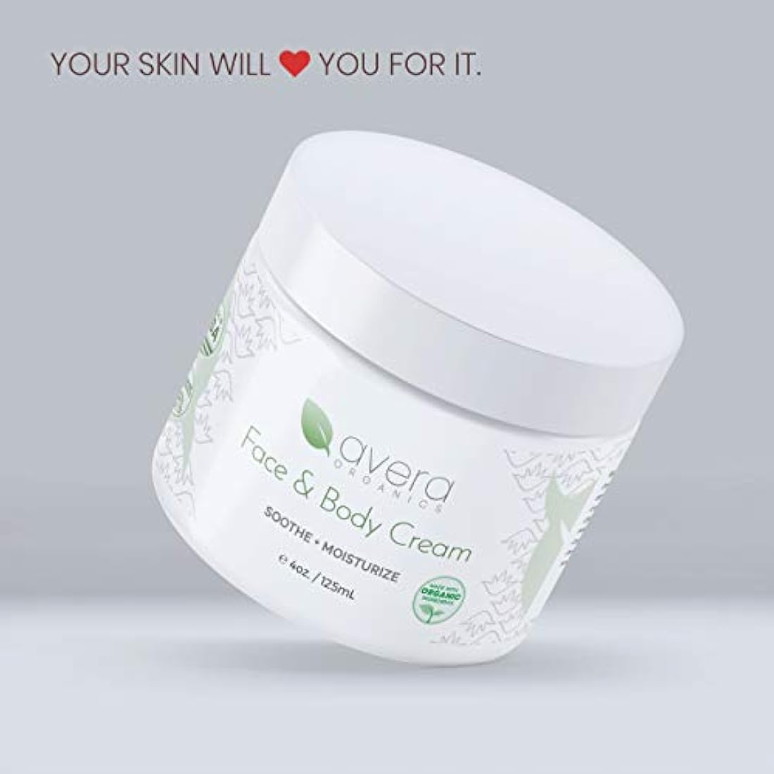 Avera Organics - Crema facial y corporal, Blanco