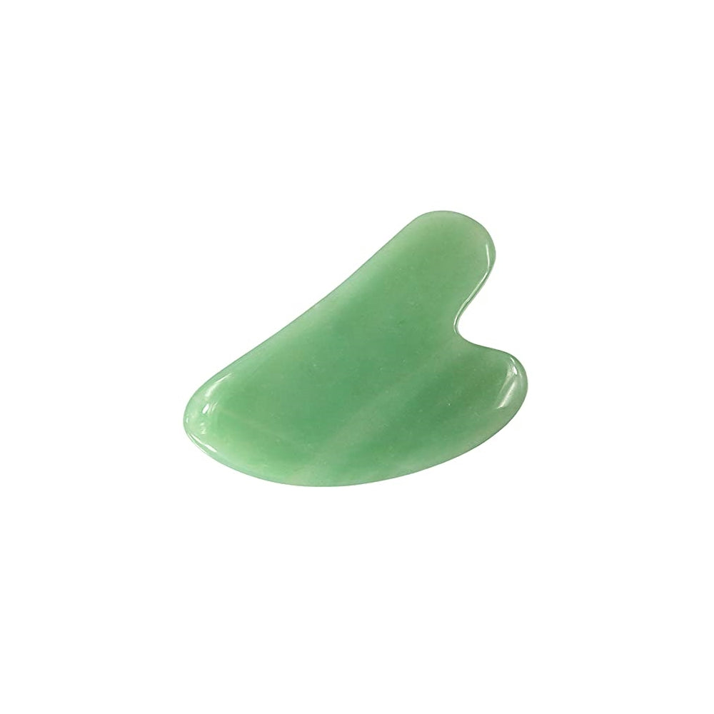 Cuidado Facia tabla de guasha de piedra de jade verde