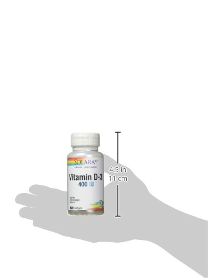 Solaray Vitamina D-3 – 400 IU – 120 °Cápsulas de Gel