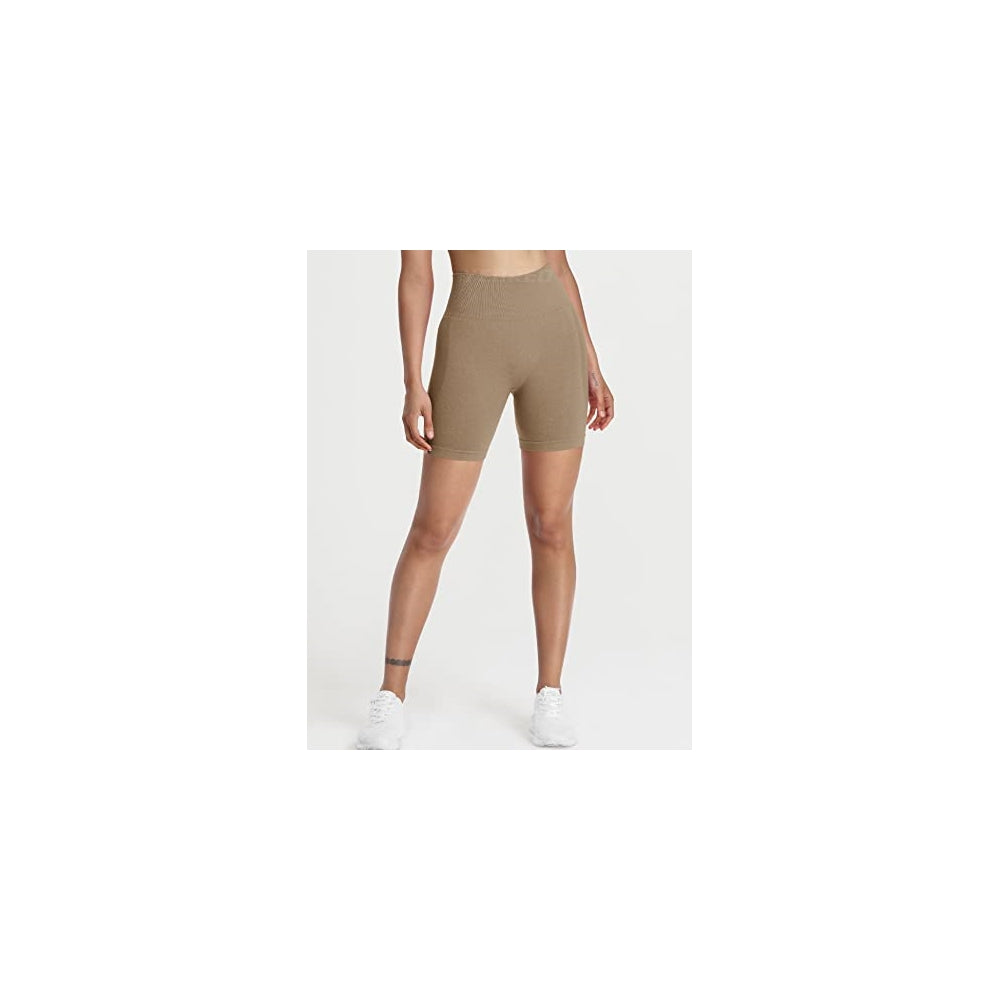 Shorts cortos sin costuras de cintura alta talla L