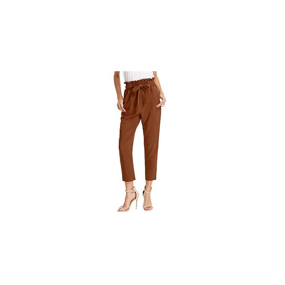 Pantalones de mujer con bolsillos, cintura alta Talla XL