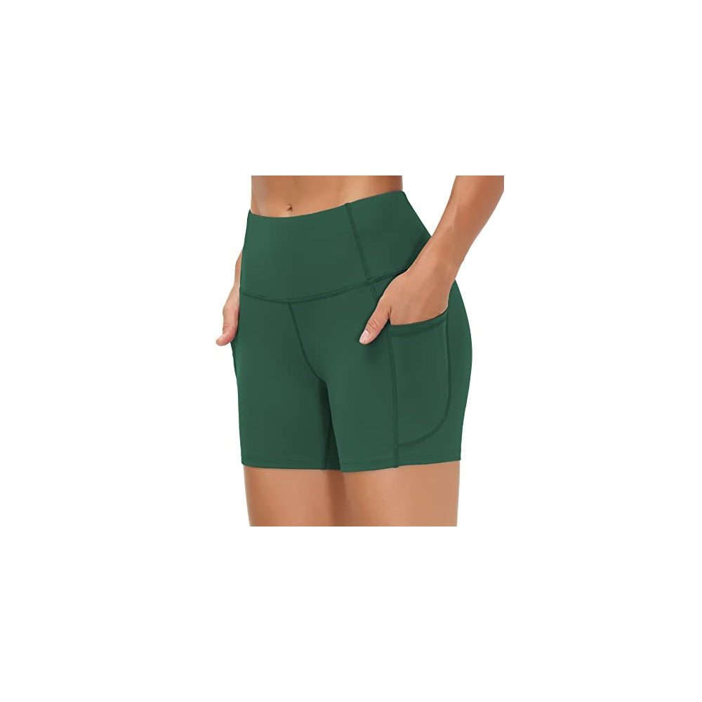 Shorts cortos de yoga para mujer con cintura alta talla M