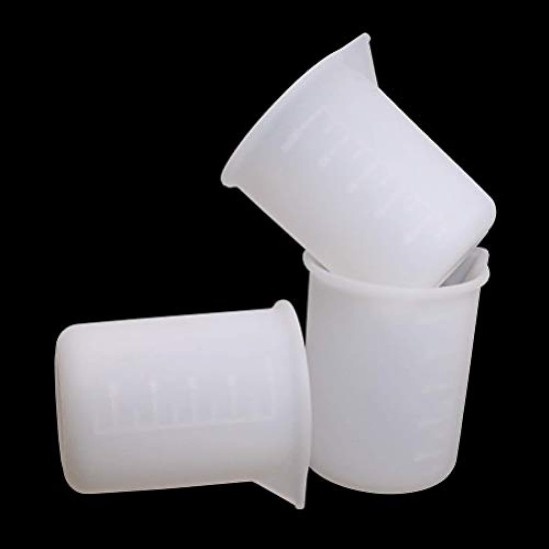 Juego de 3 tazas de resina antiadherentes de silicona