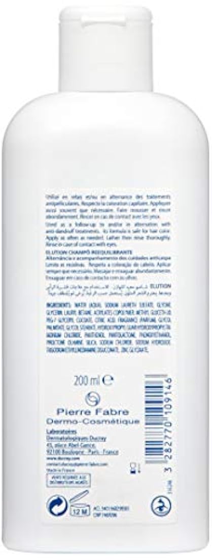 Champú Ducray Elution, 6.7 fl. oz.