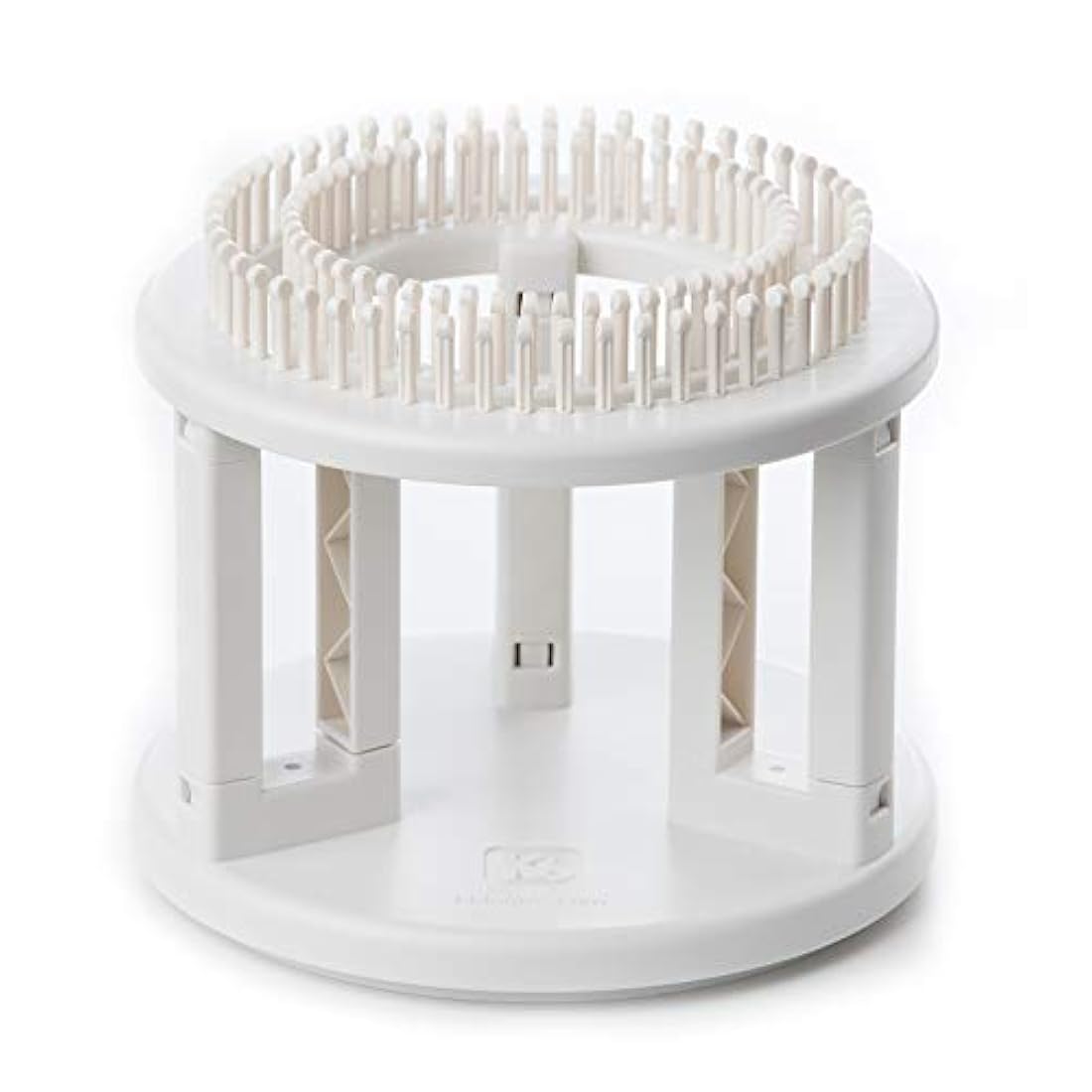 Telar doble Authentic Knitting Board, giratorio y blanco