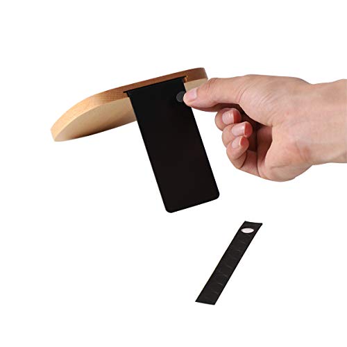 Muso - Sujetalibros de madera para estantes, para libros pesados, archivos de oficina, revistas de 5.51 x 4.72 x 4.25 pulgadas (madera de haya)