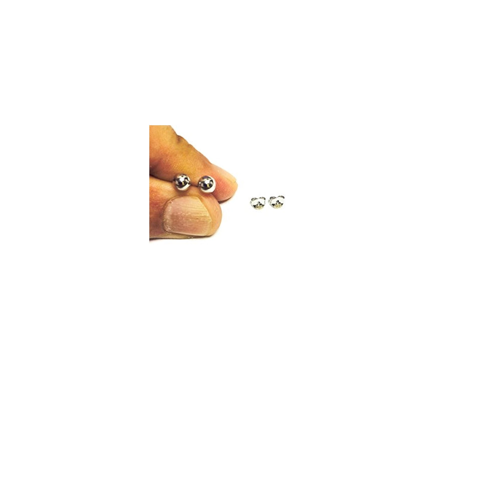 Aretes de bola de plata de ley