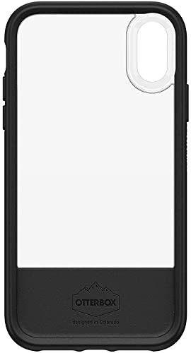 OtterBox Statement Series - Funda para iPhone XR con protector de pantalla ZAGG, protección extrema contra roturas, paquete (transparente/negro)