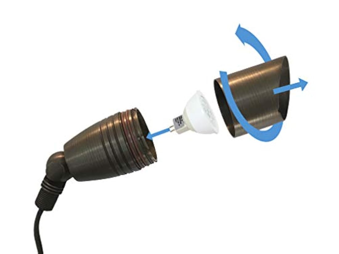 foco de latón sólido para paisaje, de bajo voltaje