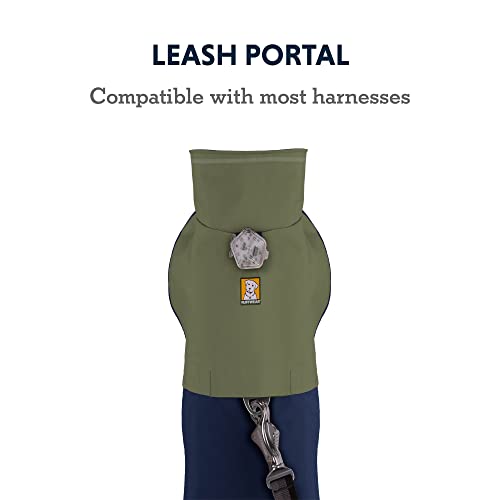 RUFFWEAR, Sun Shower - Chubasquero para perro, impermeable y resistente al viento para clima húmedo, azul medianoche, talla XXS