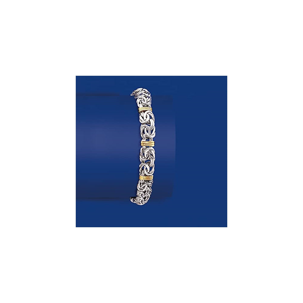 Pulseras y tobilleras de plata de ley y oro de 14 quilates