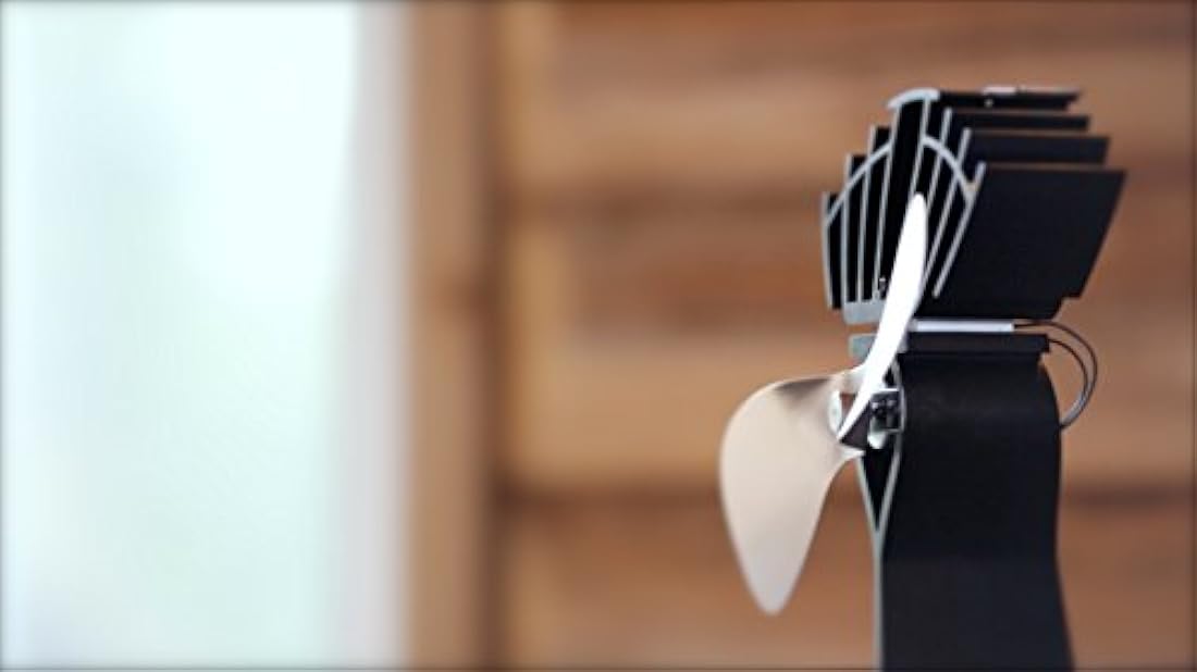 Ventilador a calor para horno a leña mediano hoja de metal