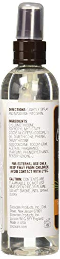 aceite seco corporal de coco spray, 6 ounce