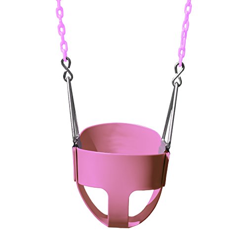 Columpio de cubo completo para niños cubo rosa