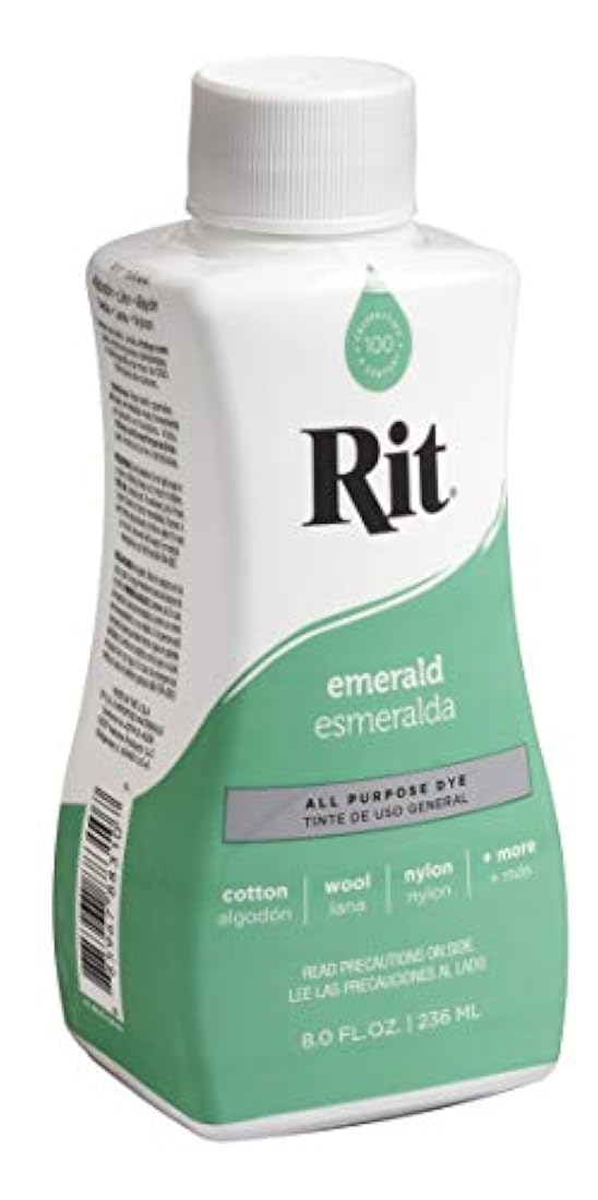 Tinte líquido para telas Rit Dye, 8 onzas, negro