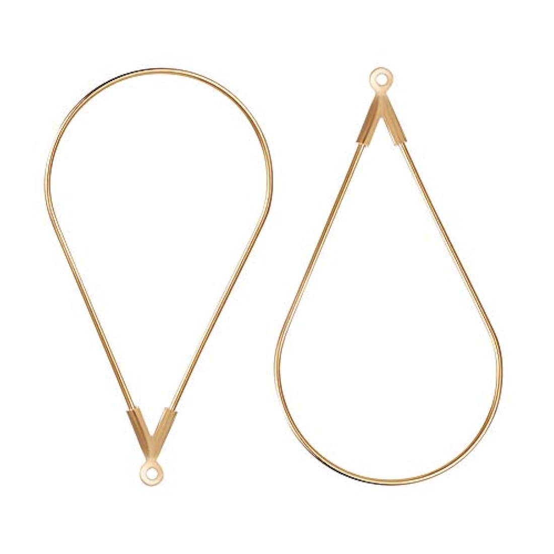 pendientes de aro chapados en oro de 18 quilates