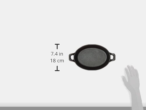 Cacerola ovalada de hierro fundido con asas