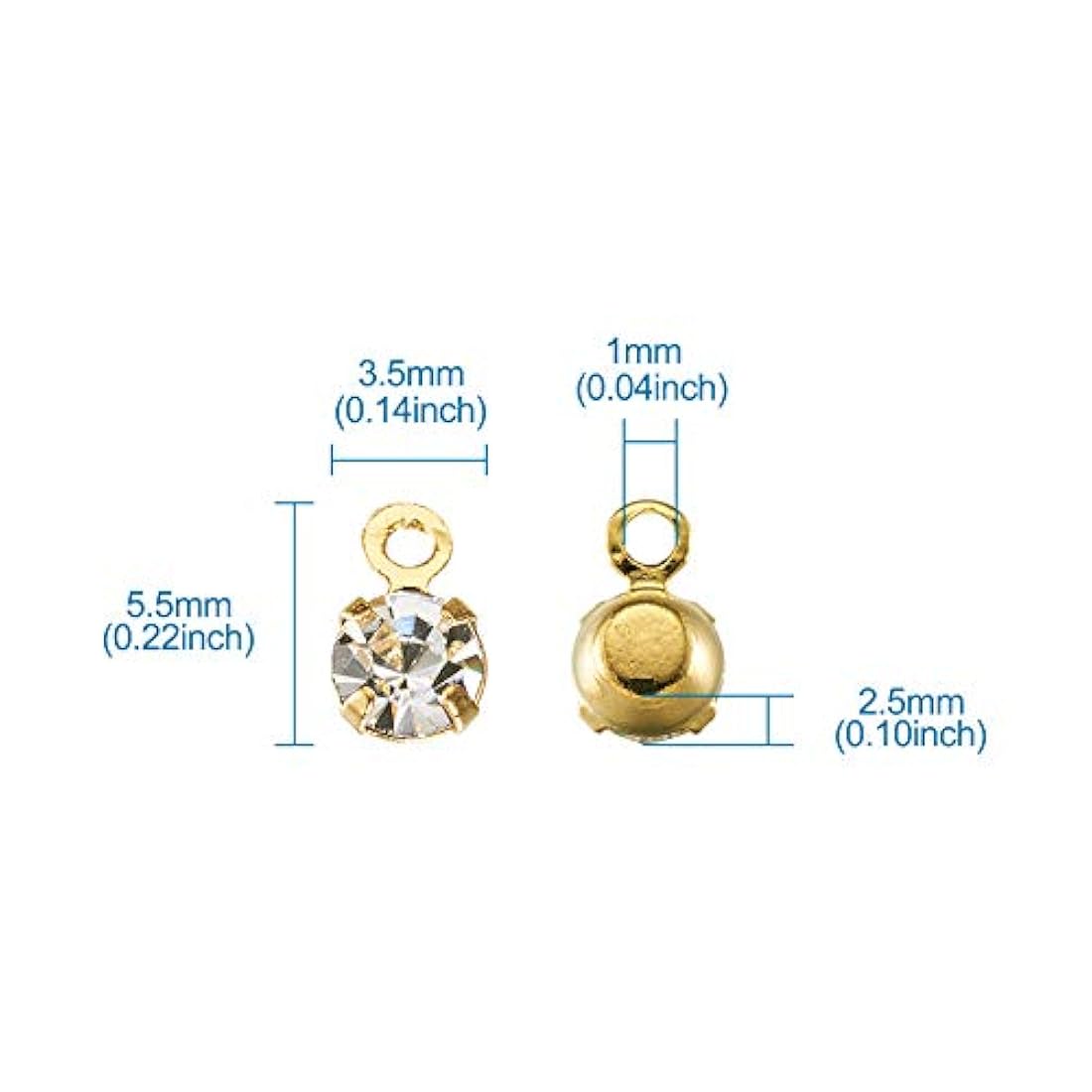 Dijes y Medallas 100 colgantes de diamantes de imitación