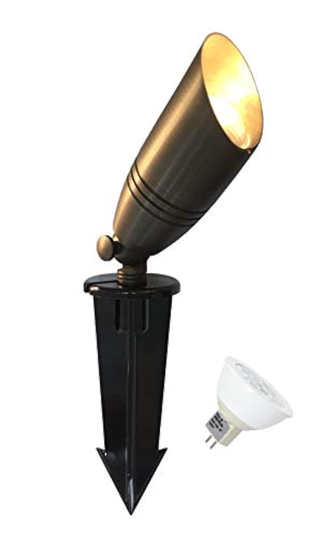 foco de latón sólido para paisaje, de bajo voltaje