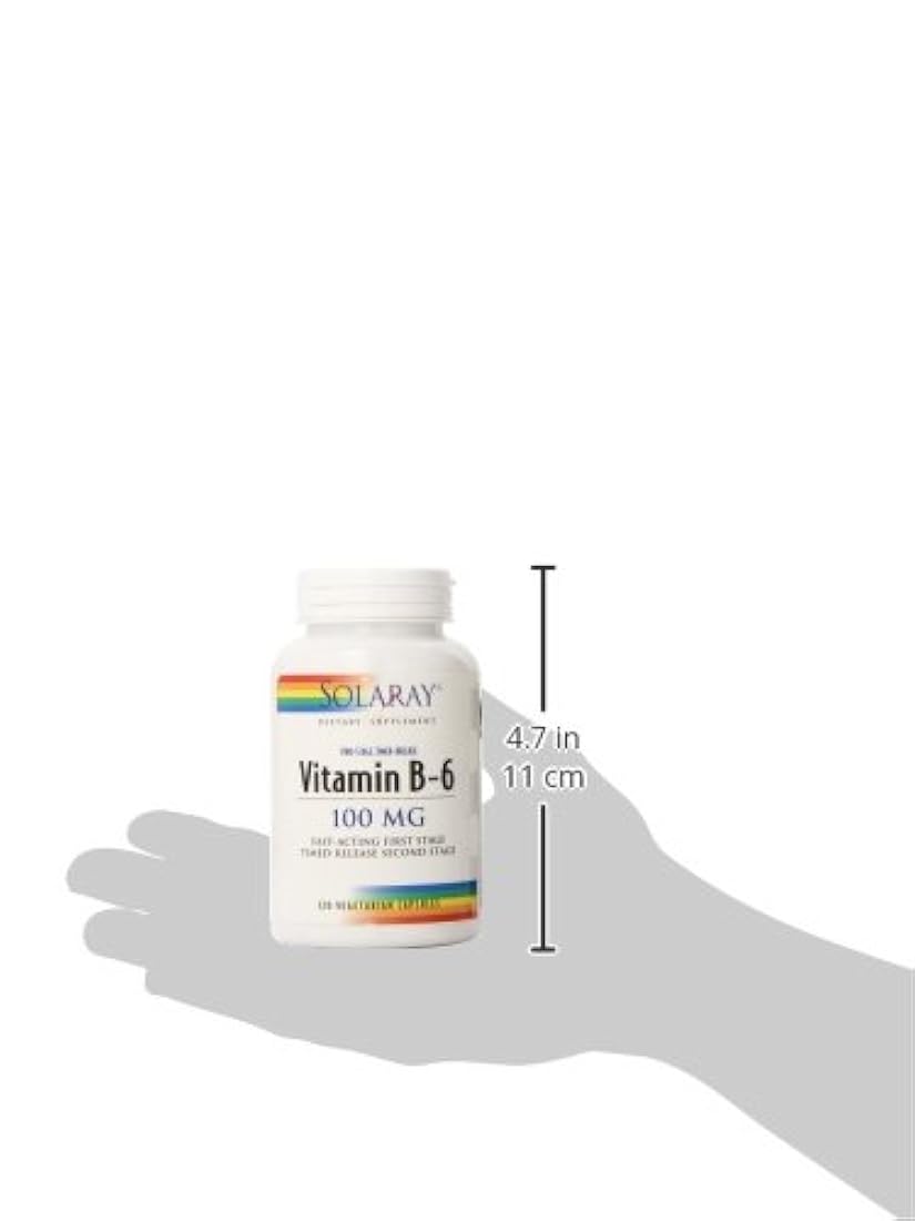 Solaray B-6 tstr Suplemento, 100 mg, 120 unidades