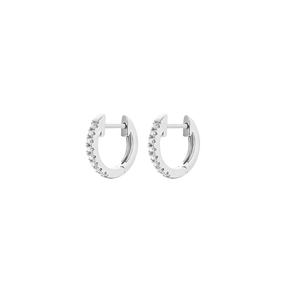 Aretes tipo arracada con circonita cúbica chapados en oro