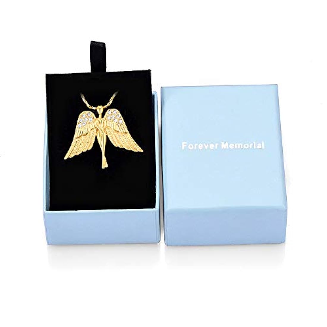 Colgante de cenizas con colgante de ángel para mujer