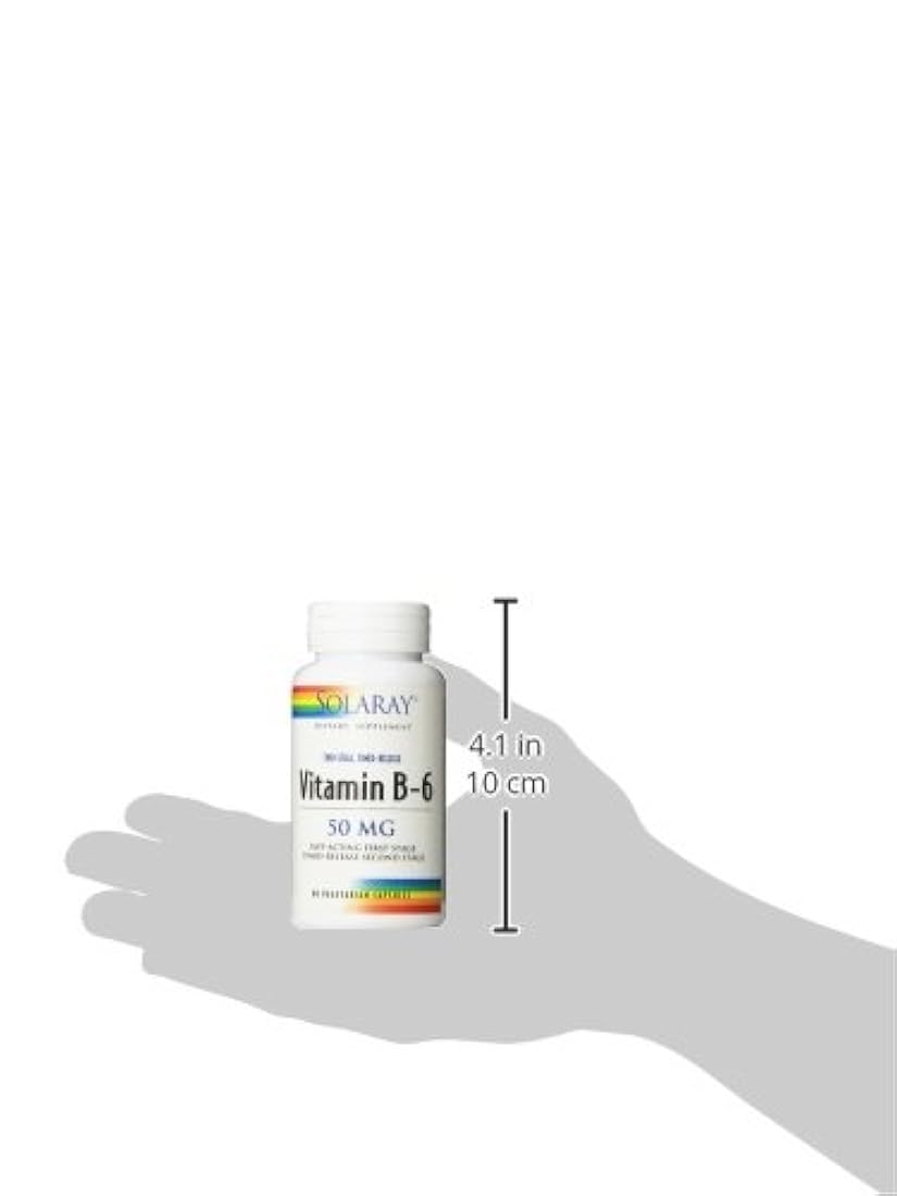 Solaray B-6 tstr Suplemento, 50 mg, 60 Count