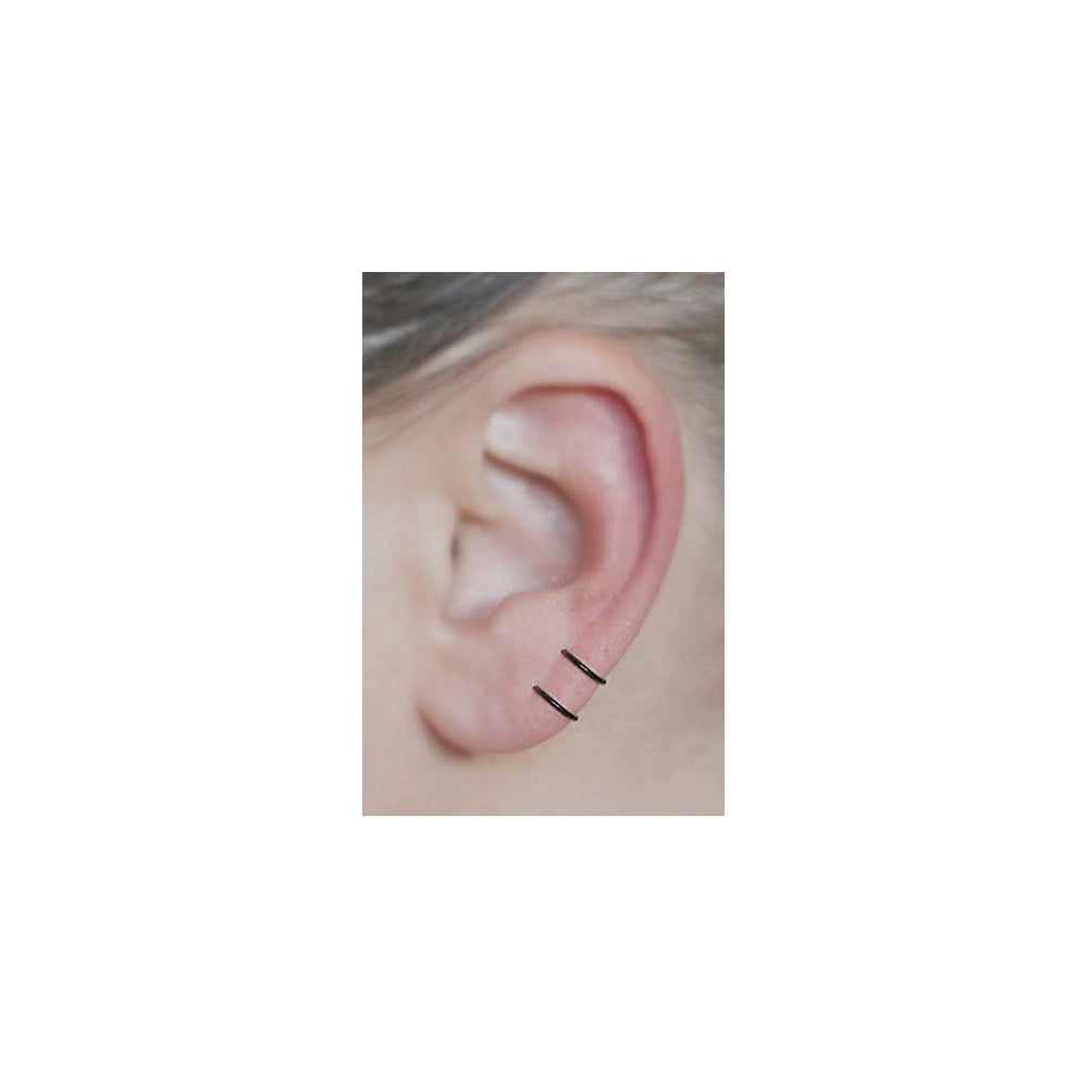 Aretes de aro de plata 3 pares para mujeres
