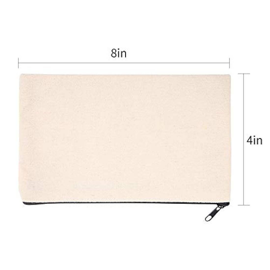 10 bolsas de lona en blanco para manualidades y maquillaje