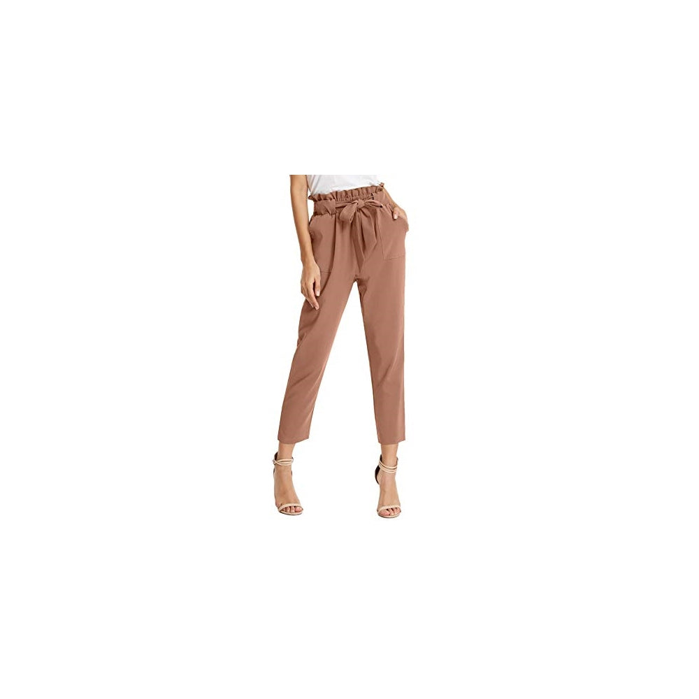 Pantalones de mujer con bolsillos, cintura alta Talla XS