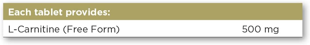 Suplementos Alimenticios L-Carnitina 500 mg Comprimidos