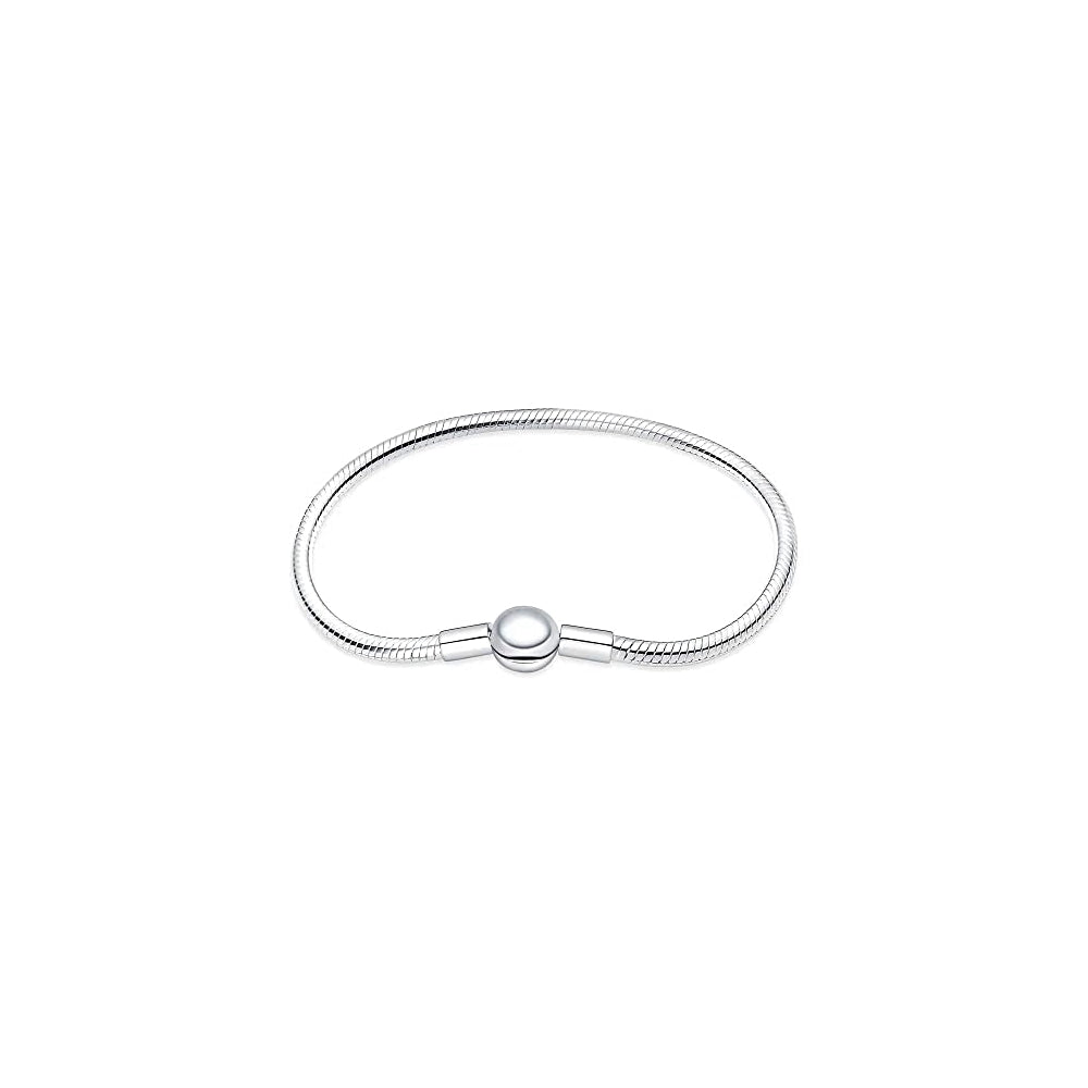 Pulseras y tobilleras de plata de ley con dije de serpiente