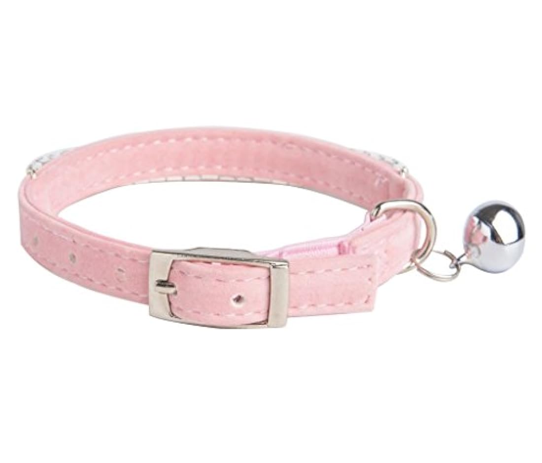 Collar ajustable para gato (terciopelo suave, con campanas)