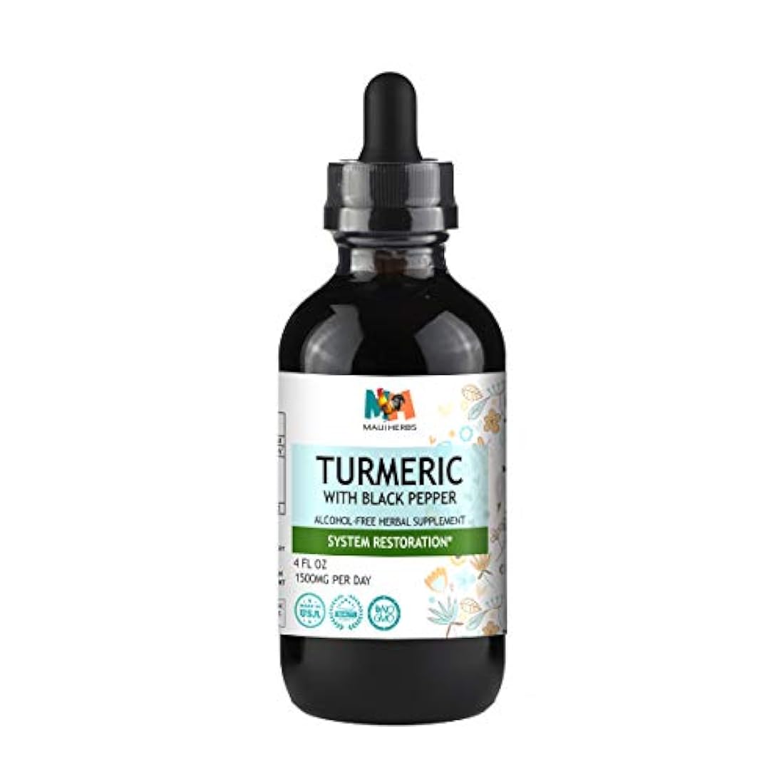 Tinta de cúrcuma curcumina 4 fl oz sin alcohol extracto