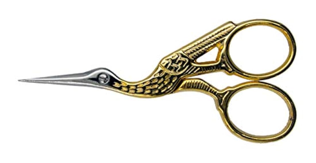 Ultima Tijeras de costura y bordado de cigüeña forjadas