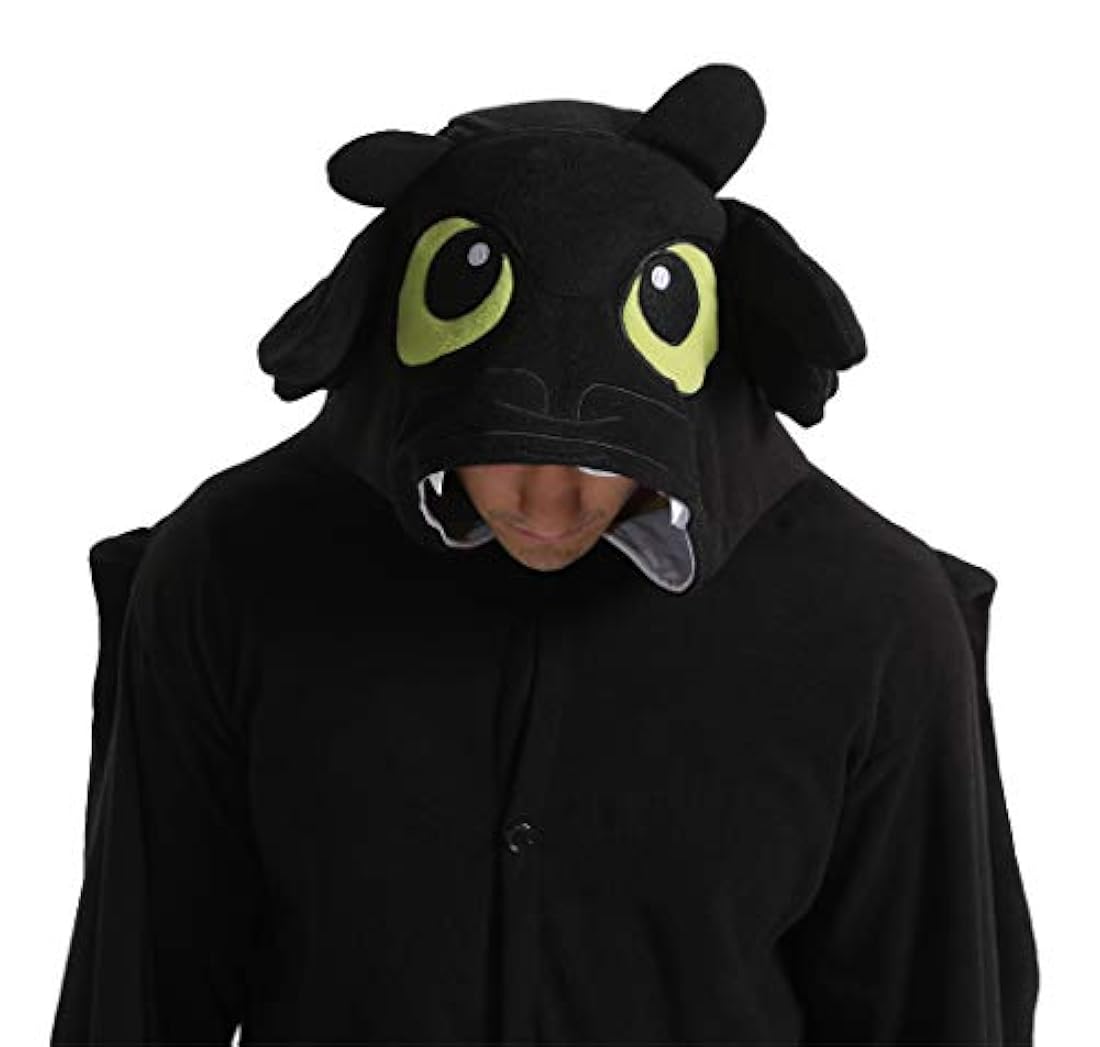 Disfraz de dragón negro para adultos.