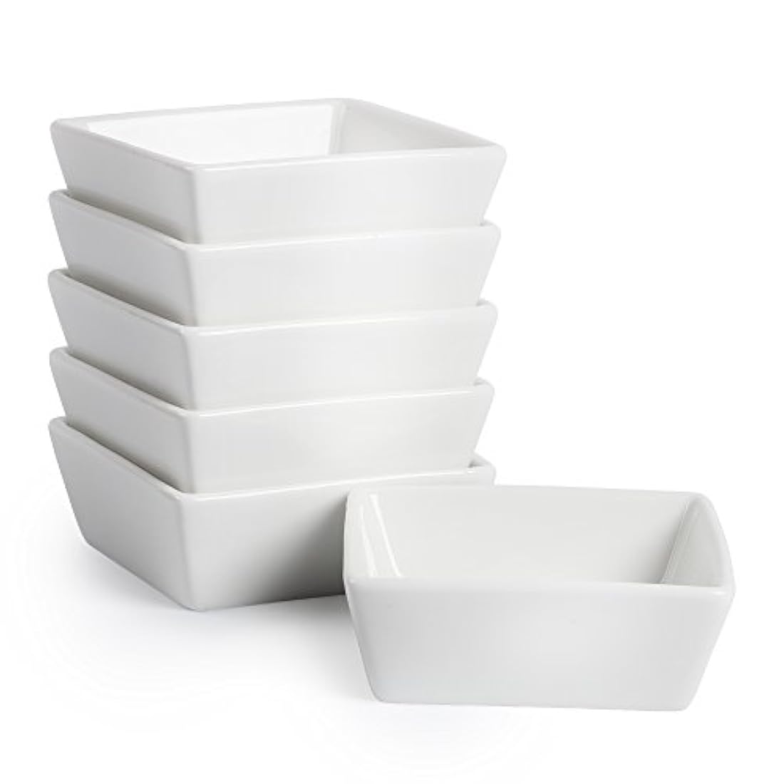 Ramekins 4 oz cuadrad juego de 6 raquetas para hornear