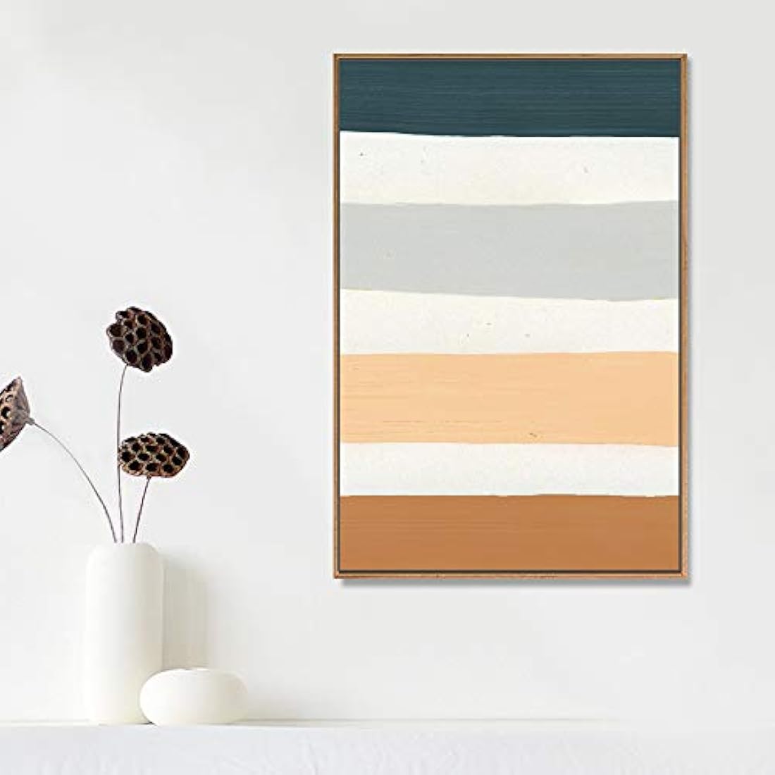 Lienzo enmarcado para pared, diseño abstracto.