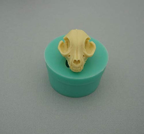 Findings Stop - Molde de silicona flexible para gatos, calavera para manualidades, joyas, resina, álbumes de recortes, arcilla de polímero
