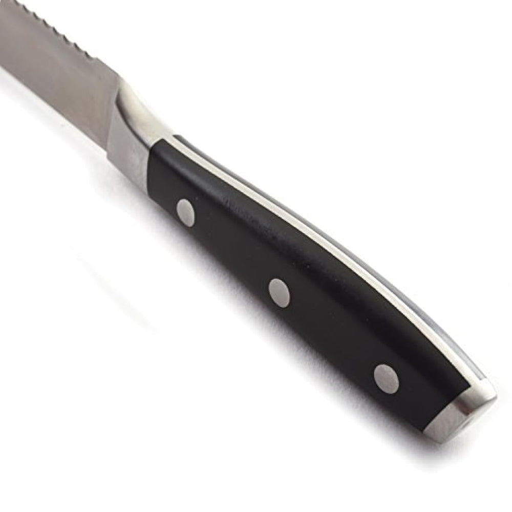 Cuchillo de acero inoxidable, Cuchillo serrado, Negro